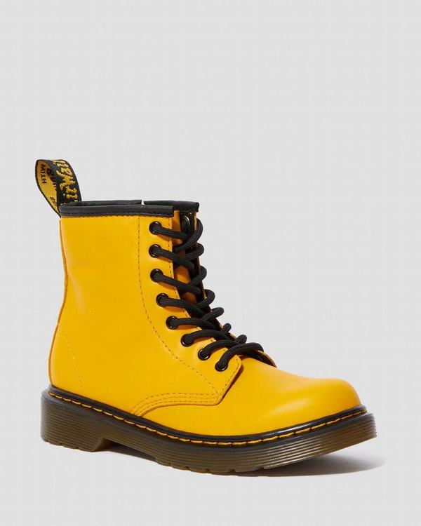 Dr Martens Dětské Kotníkové Boty Junior 1460 Romario Žluté, CZ-063925